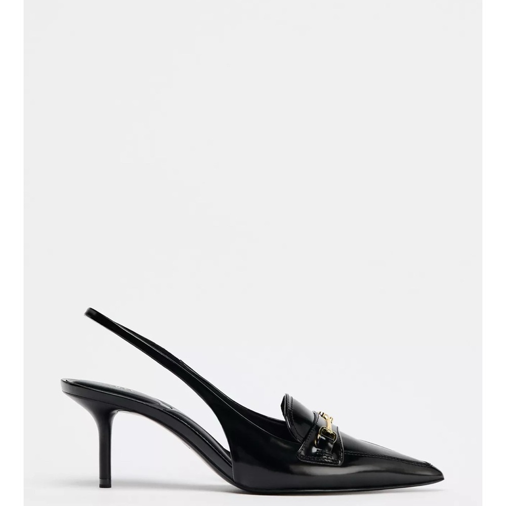 🎉SALE🎉NWT🎉ZARA Slingback Buckle Heels - Picture 2 of 10